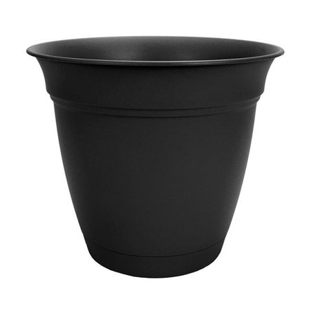 AKRO-MILS Akro Mils ECA10000G18 10 in. Attached Saucer Eclipse Pot - Black ECA10000G18